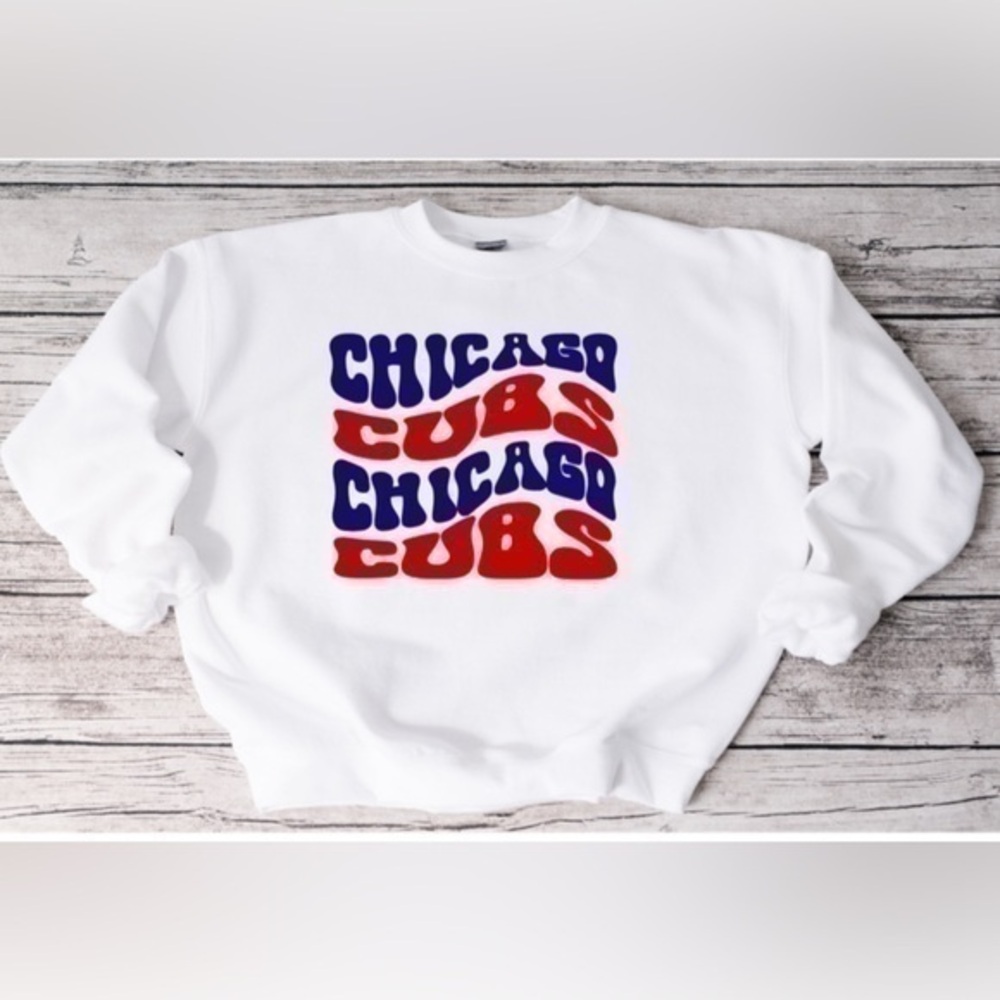 Chicago Cubs Wavy Crewneck